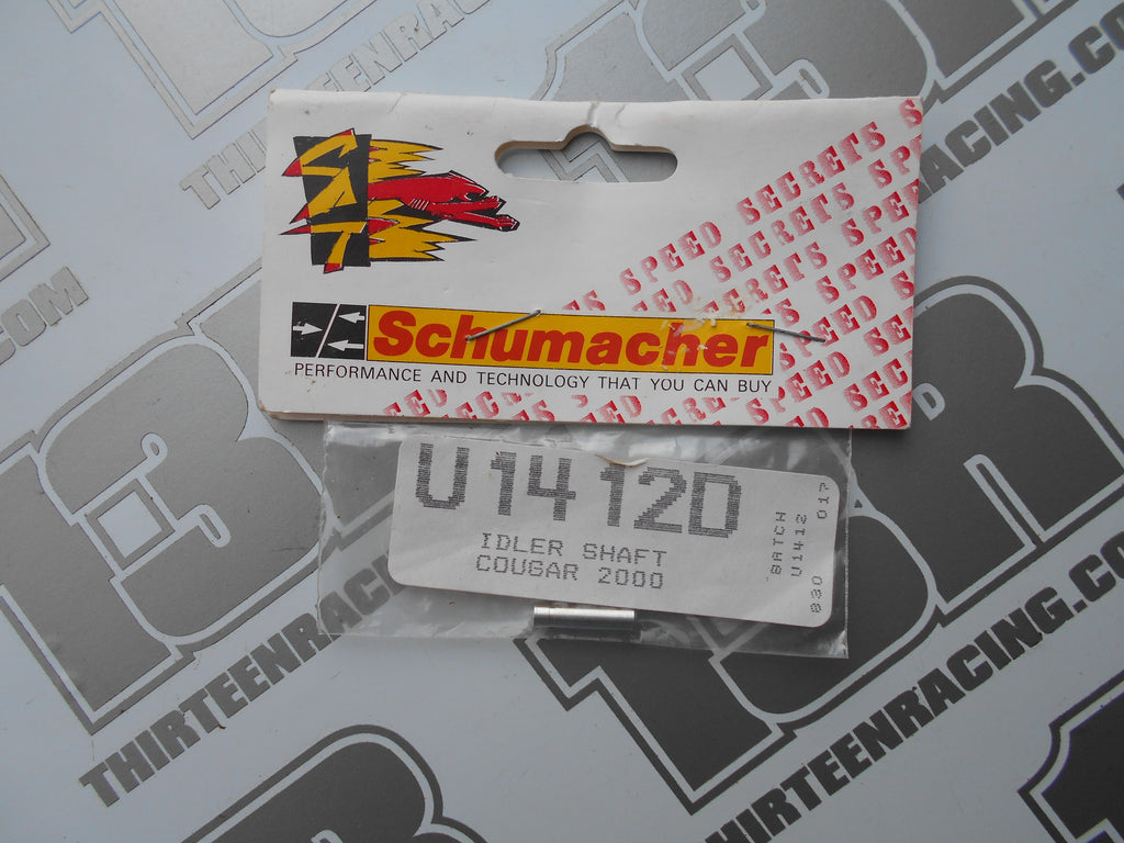 Schumacher Cougar 2000 & Fireblade Idler Gear Shaft, U1412D, '93, '94, '95, 95T, USA, EVO