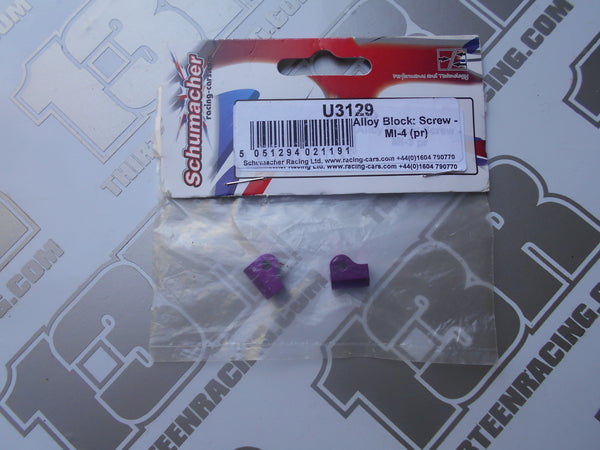 Schumacher Mi4/CAT SX Purple Alloy Blocks - Screw (Pr), U3129