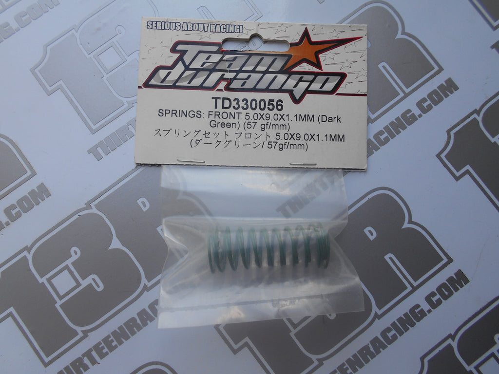 Team Durango DEX410 Front Springs 5.0x9.0x1.1mm - Dark Green, TD330056, Small Bore