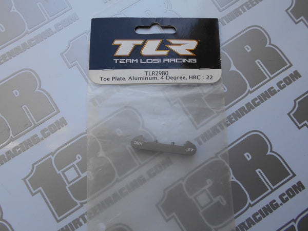 TLR 22/T/SCT Aluminium Rear Toe Plate, 4 Degree - HRC, TLR2980, 2.0
