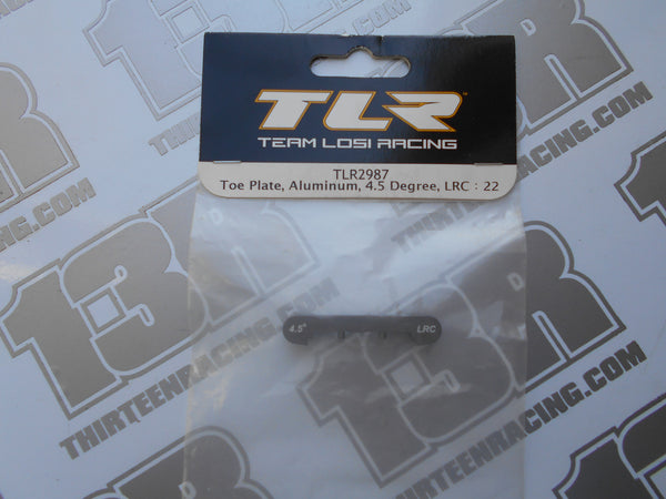 TLR 22/T/SCT Aluminium Rear Toe Plate, 4.5 Degree - LRC, TLR2987, 2.0