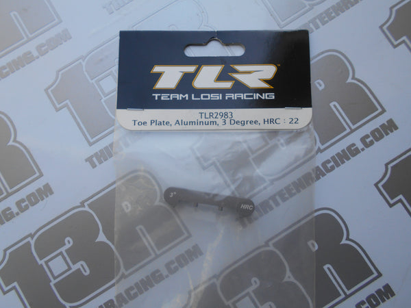 TLR 22/T/SCT Aluminium Toe Plate, 3 Degree - HRC, TLR2983, 2.0