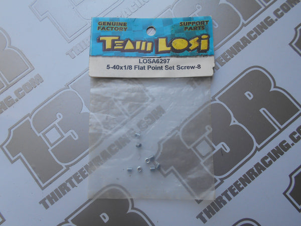 Team Losi 5-40 x 1/8" Flat Point Set Screw (8pcs), LOSA6297