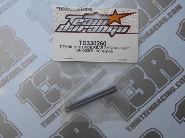 Team Durango DNX408/DEX408 Titanium Nitride Rear Shock Shaft (2pcs), TD330260, V2, DNX408T, DEX408T