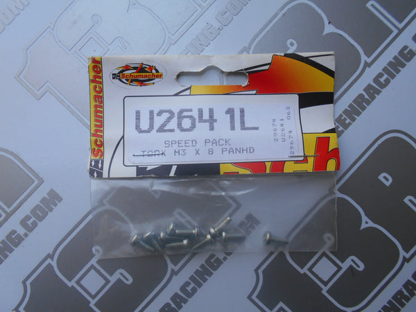 Schumacher M3 x 8mm Panhead Torx Screws (10pcs), U2641L, Menace