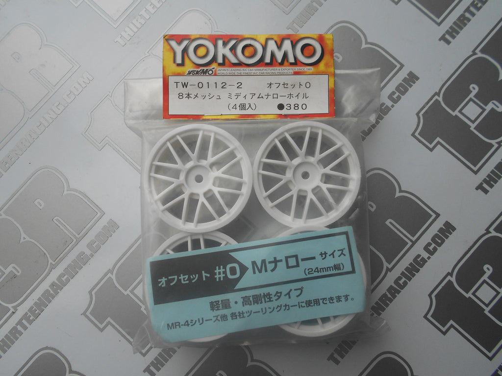 Yokomo 8 Spoke Mesh 24mm Touring Car Wheels (4pcs), TW-0112-2, Rally, 12mm Hex Fit