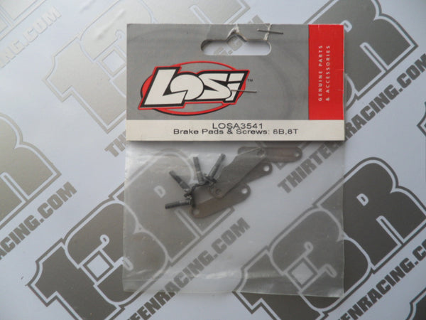 Team Losi 8B/8T Brake Pads & Screws Set, LOSA3541