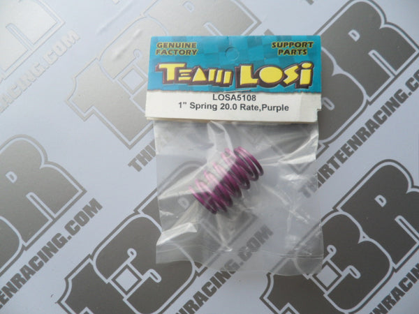 Team Losi Street Weapon/XXXS 1" Springs, 20.0 Rate - Purple, LOSA5108