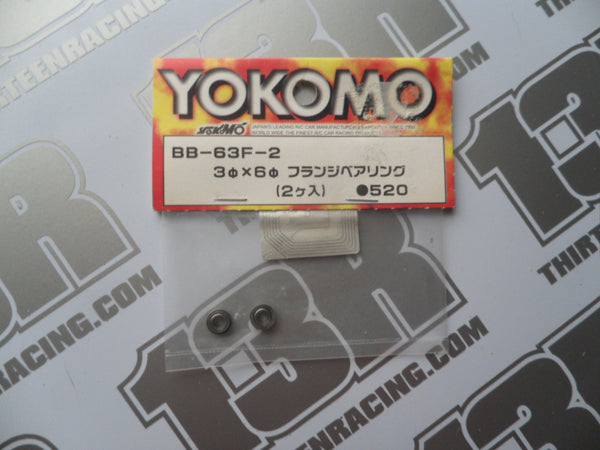 Yokomo 3 x 6mm Flanged Ball Bearings (2pcs), BB-63F-2