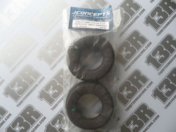 JConcepts Subcultures SCT Tyres, Green Compound (2pcs), # 3042-02 - With Inserts