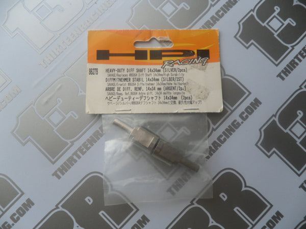HPI Racing Savage Heavy-Duty Diff Shaft 14 x 34mm, Silver (2pcs), # 86278