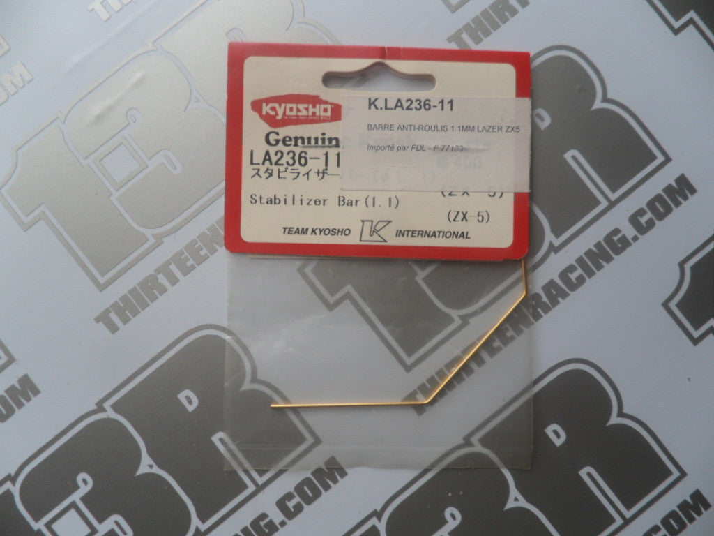 Kyosho Stabilizer Bar/Anti Roll Bar, 1.1mm (Gold), # LA236-11, ZX-5