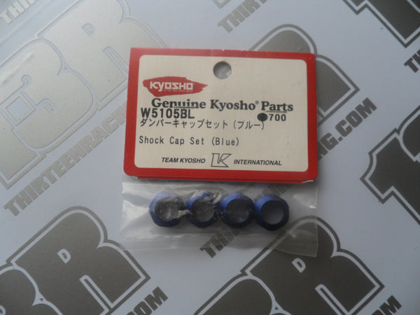 Kyosho Shock Cap Set, Blue (4pcs), # W5105BL, RB5, ZX-5, V-One (Small Bore)