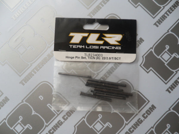TLR 22 TiCN Hinge Pin Set (8pcs), TLR234003, 2.0, 22T, 22-SCT