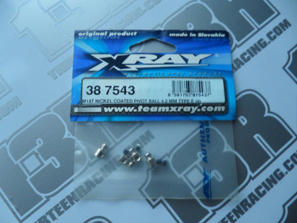 Team Xray M18T Nickel Coated Pivot Ball 4.2mm Type E (4pcs) 387543, NT18T
