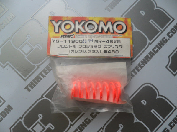 Yokomo MR-4 BX Front Shock Springs - Orange (2pcs), YS-11900