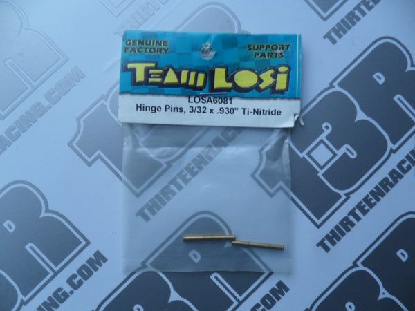 Team Losi JRX-S 3/32 x .930" Ti-Nitride Hinge Pins (2pcs), LOSA6081