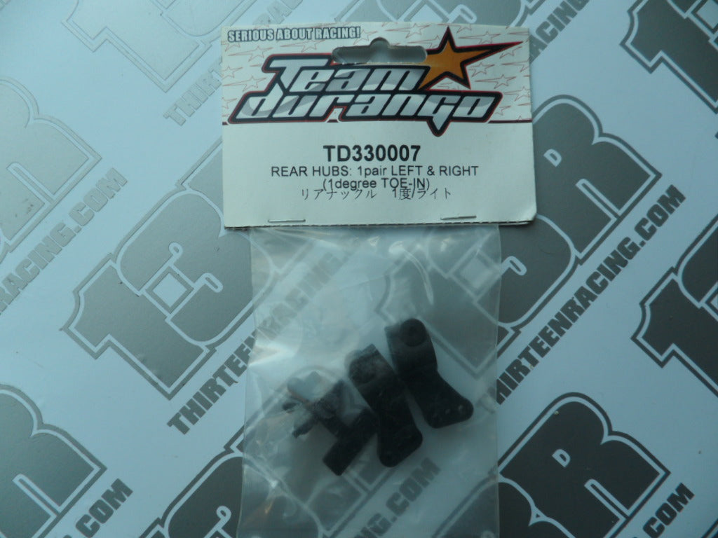 Team Durango DEX410 1 Deg Toe Rear Hubs (Pr), TD330007